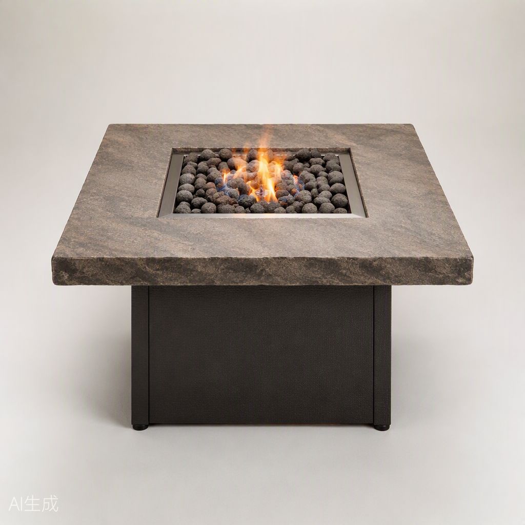 Outdoor Propane Fire Pit Table 28 inch Square