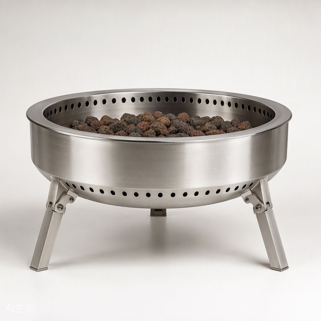 Portable Stainless Steel Fire Pit 22 inch