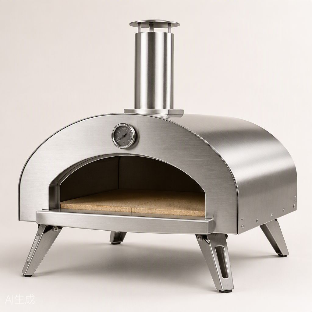 Portable Wood-Fired Pizza Oven Stainless Steel