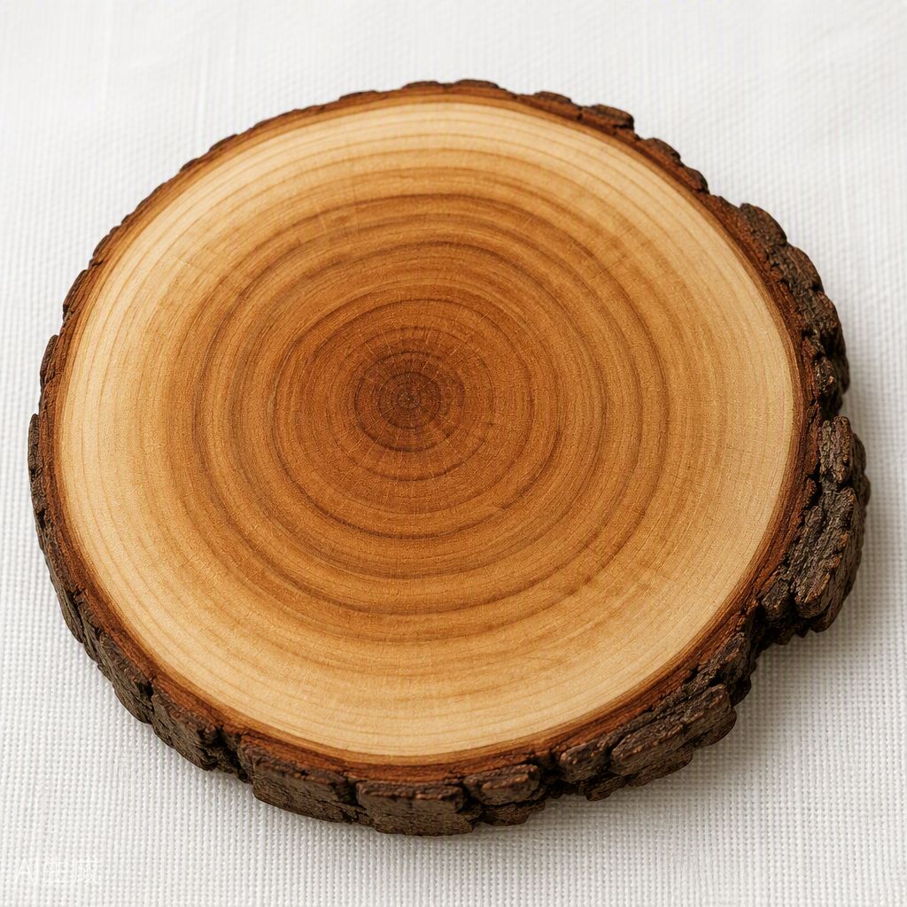 Rustic Wooden Coaster Set 4-Piece