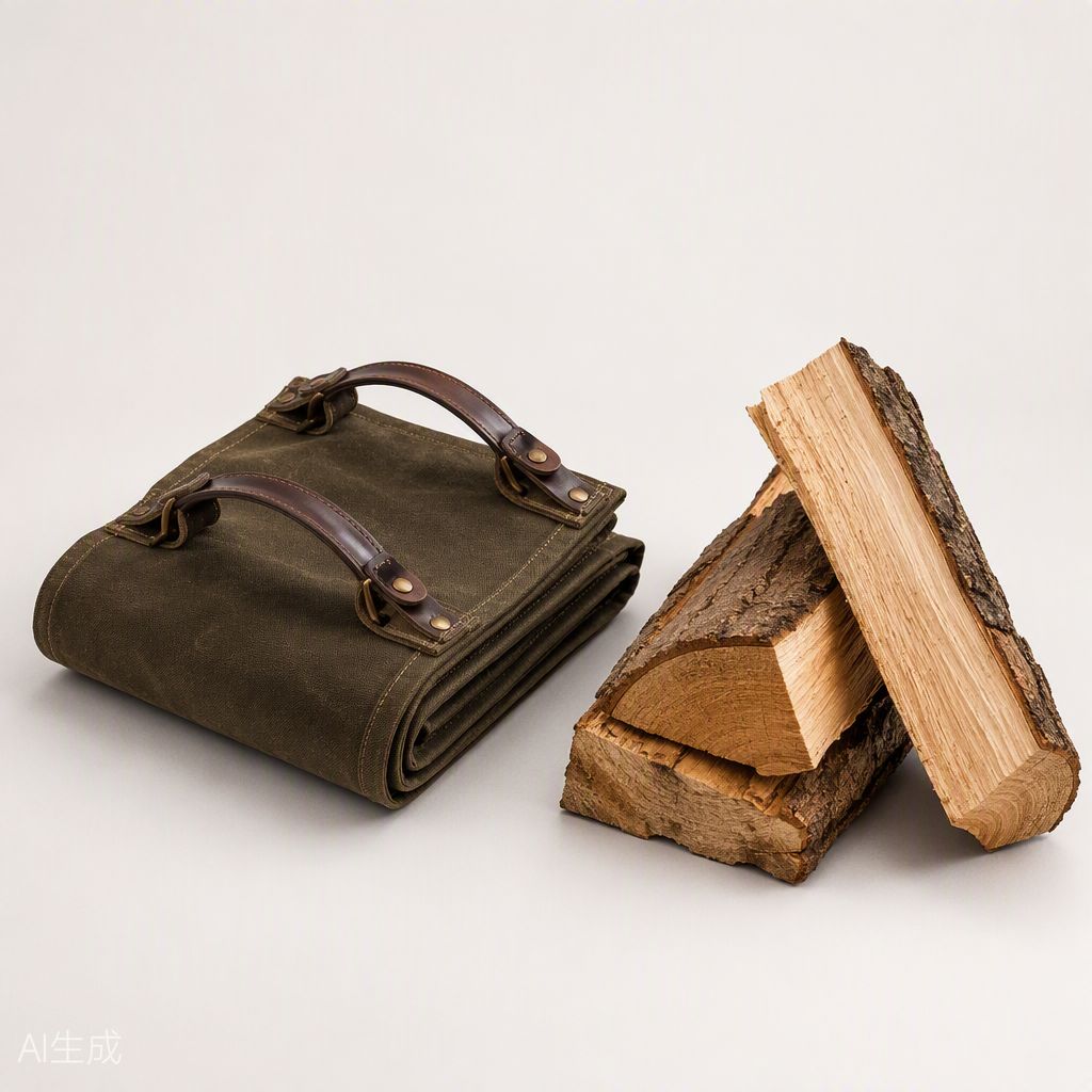 Waxed Canvas Firewood Sling